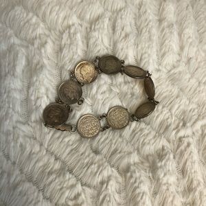vintage dime bracelet